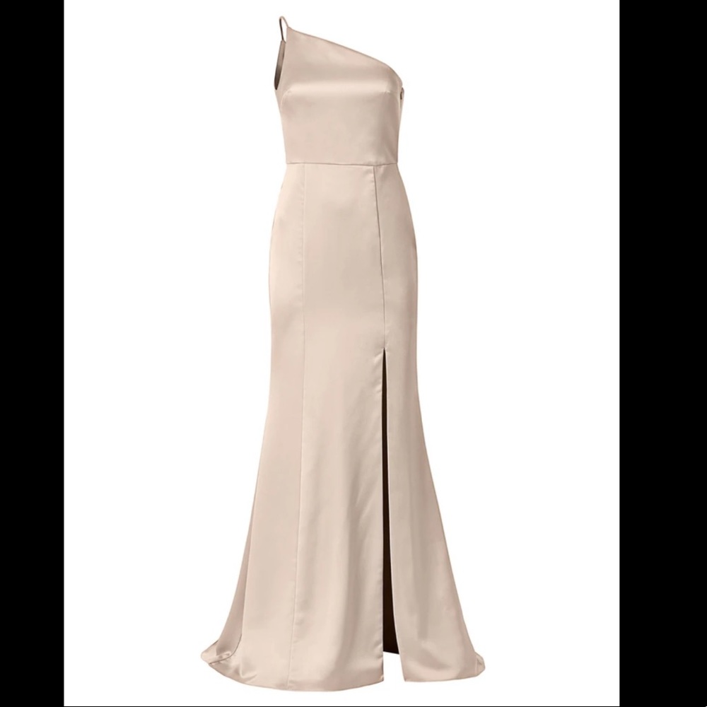NWT Amsale Kaia Size 6 Champagne Satin